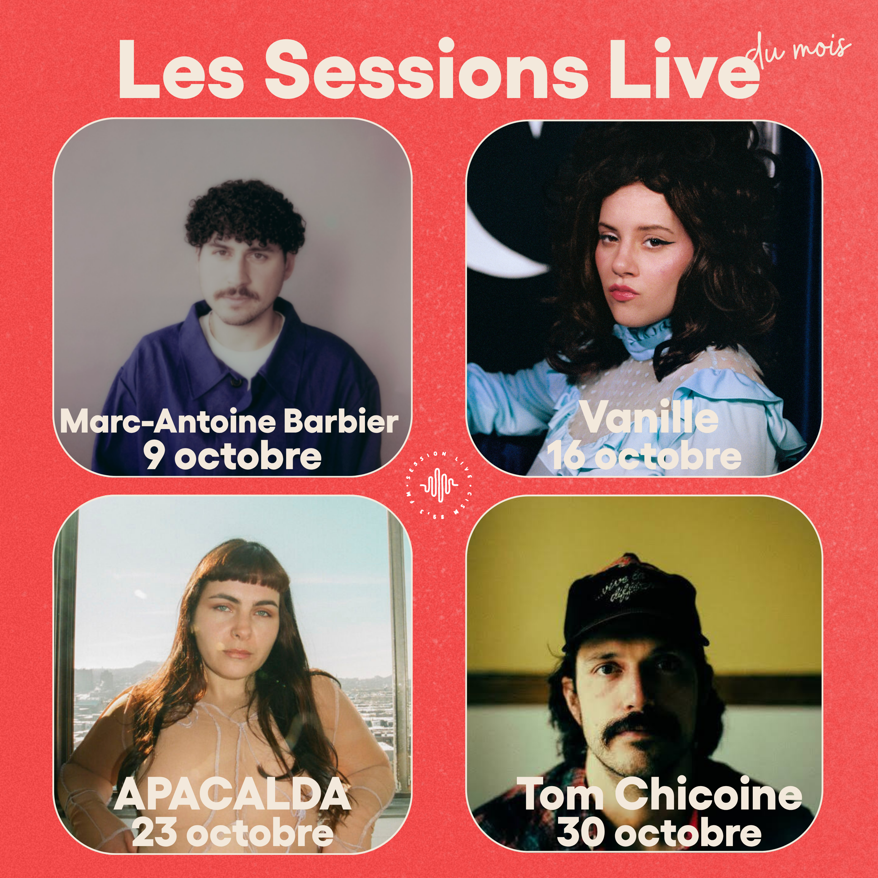 Calendrier session live site web
